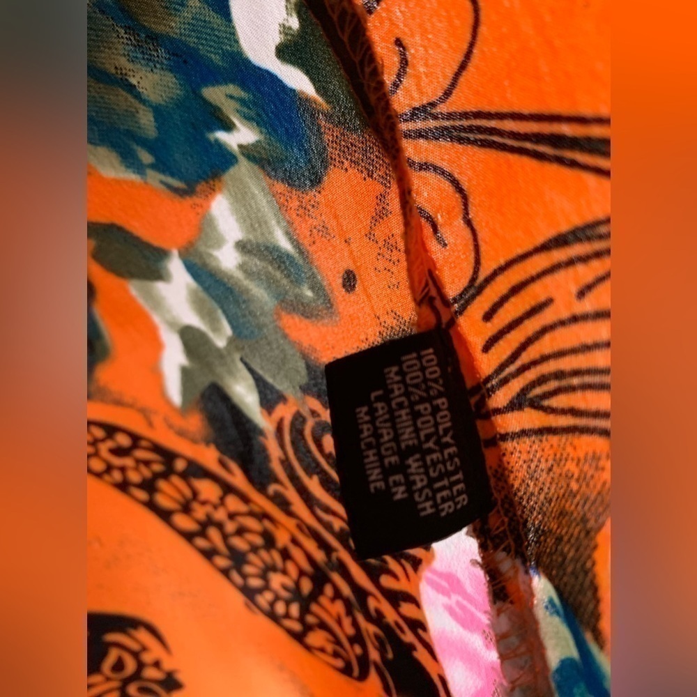 Tolani Monisha Mini dress tunic in an orange, pink and green floral pattern L - Picture 8 of 9